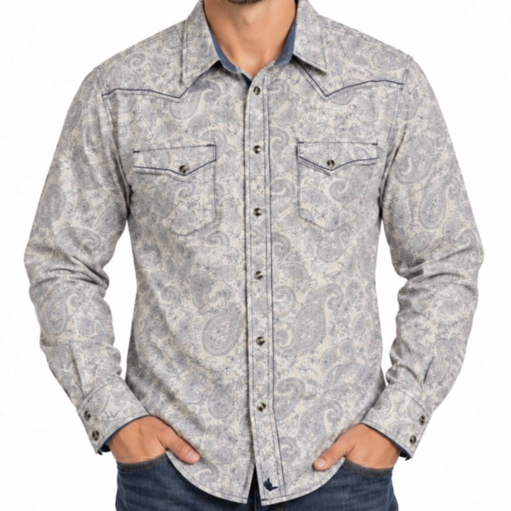 Cody James Paisley Pearl Snap Western Shirt Men’s M
